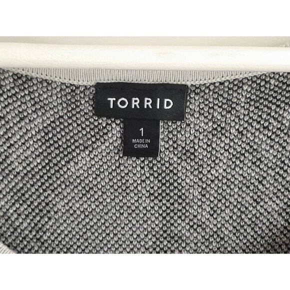 Torrid Black Snakeskin Print Goth Sweater-Knit Trapeze Dress Size 1 - Picture 8 of 9